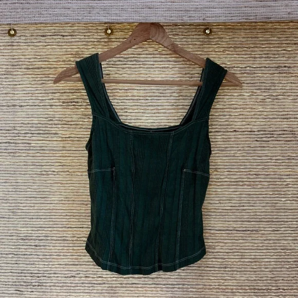 Pilcro Dark Green Tank Top - Picture 4 of 5